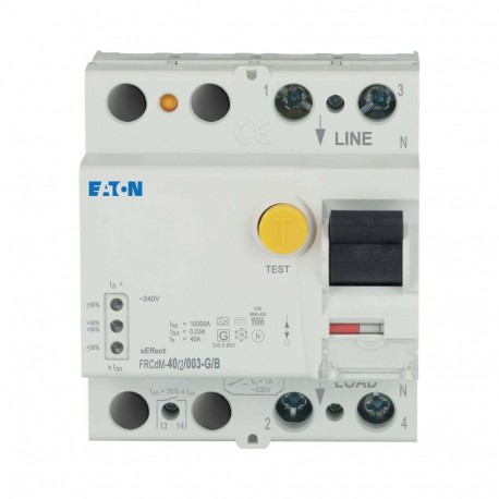 FRCdM-40/2/003-G/B 300639 Y7-300639 EATON ELECTRIC Disjuntor Digital de Corrente Residual, 40A, 2p, 30mA, Ti..