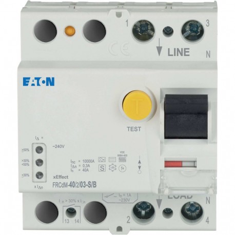 FRCdM-40/2/03-S/B 302636 Y7-302636 EATON ELECTRIC Disjuntor de corrente residual 2P 40A
