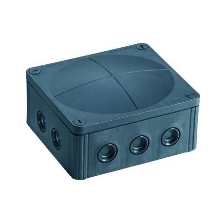 COMBI 1210/empty/S 10101460 WISKA Boîte Conex. + membrane ou entrée avec fil M20, M25, RAL noir 9005, IP66/6..