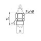 ESSKV 32 EMV-S RW 10106141 WISKA Ghiandole inossidabili. AISI 303, IP68 per EMC (anello interfogliato), inte..