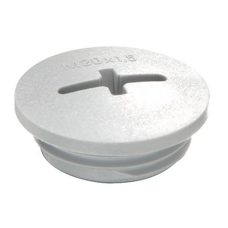 EVS 32/GL 10062494 WISKA Tappo cieco grigio chiaro, antiurto RAL 7035, filetto IP56 M32