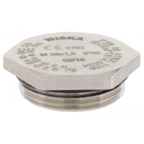 EX-EMVS 25 10065334 WISKA Tampão cego hexagonal. metal "ATEX" IP68, thread M25