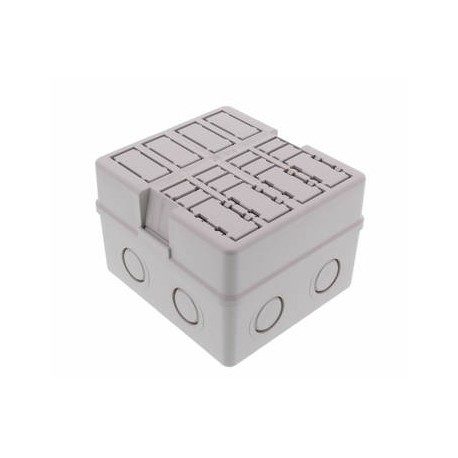 WHK 608S 10105992 WISKA Enclosure + coperchio con otto slot per connettori di installazione, RAL 7035, IP20,..