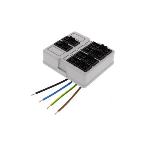 WHK 608SD 2x3p-4x4p 10106024 WISKA Copertura WHK con 2 connettori 3P + 4 connettori 4P cablati, RAL 7035, IP..