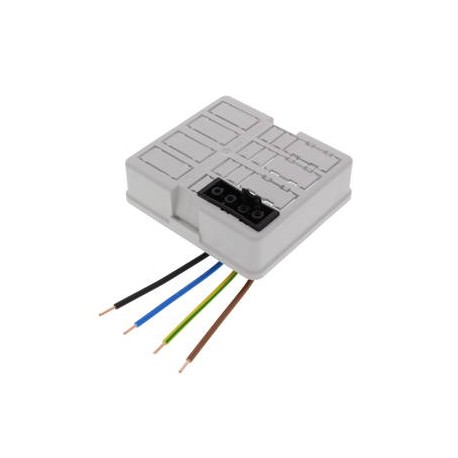 WHK 608SD 1x4p 10106025 WISKA WHK cover with 1 wired 4P connector, RAL 7035, IP20, 108x98x44mm