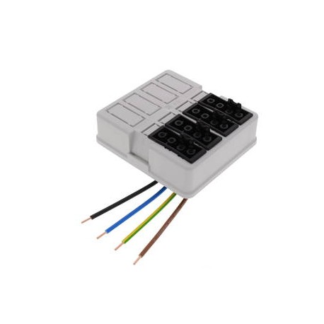 WHK 608SD 4x4p 10106026 WISKA Copertura WHK con 4 connettori 4P cablati, RAL 7035, IP20, 108x98x44mm