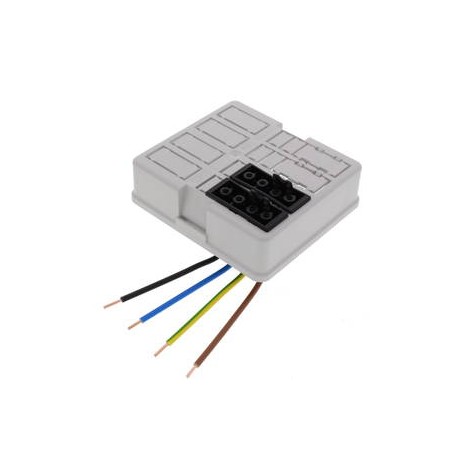 WHK 608SD 2x4p 10106027 WISKA Copertura WHK con 2 connettori 4P cablati, RAL 7035, IP20, 108x98x44mm