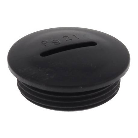 VS 29/B 50061766 WISKA Schwarzer Blindstecker RAL 9005, Anti-Schock IP56 Gewinde Pg.29