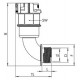 EBF90-48-63/G 10108890 WISKA Raccordo gomito 90o PA grigio IP68 per tubo DN48/54, filettatura M63