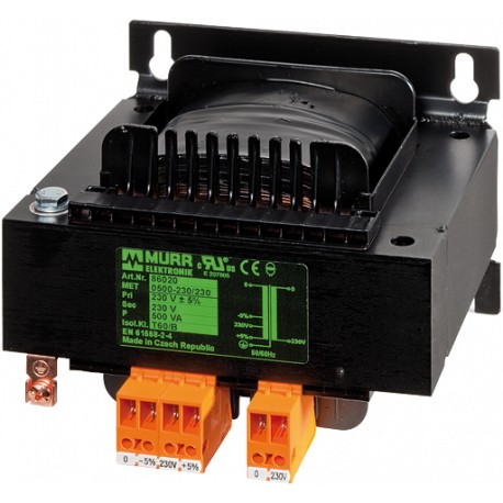866078 MURRELEKTRONIK MET single-phase control and isolation transformer P:1000VA IN:200/440VAC OUT:110/230V..