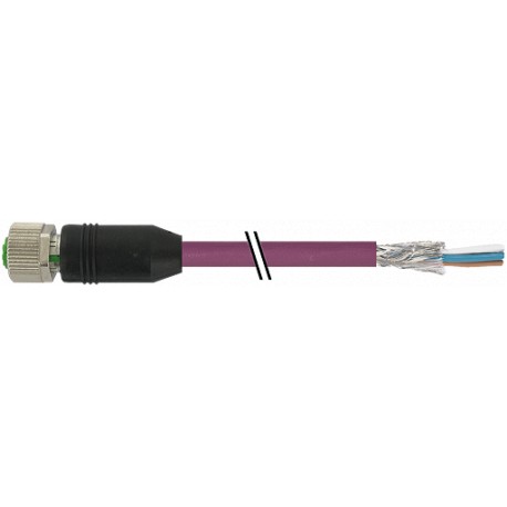 7000-14261-7990500 MURRELEKTRONIK M12 hembra 0° B-cod. con cable, Interbus PUR 3x2x0.25 apantallado violeta ..
