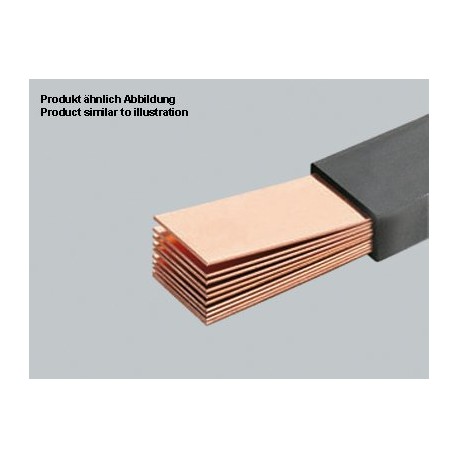 01035 WÖHNER Placa isolada flexível, 350A 6x15.5x0.8 2m