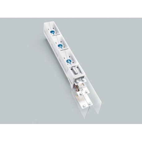 01439 WÖHNER Anschlussleiste, 3 Pole, 1.400A, An-100mm, für 3 Kabel mit 300mm2 oder 4 Kabeln von 240mm2 oder..