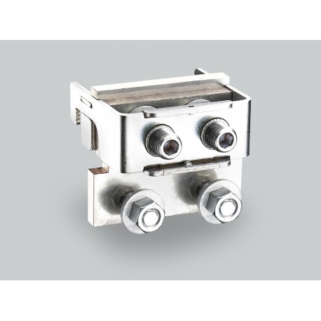 01443 WÖHNER Módulo de conexão 1 polo, 2 parafusos M12, para 4 cabos com terminais, sist. 185Power