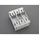 03300 WÖHNER NH1, 250A fuse base, for bars, 3p, flange, up/down connection
