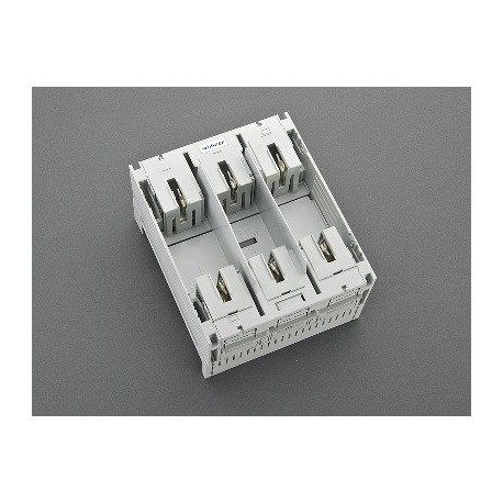 03301 WÖHNER NH1, 250A fuse base, for bars, 3p, screw, up/down connection