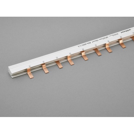 31012 WÖHNER Comb bar 3p 1m 16mm2 Insulated 65A step 27mm