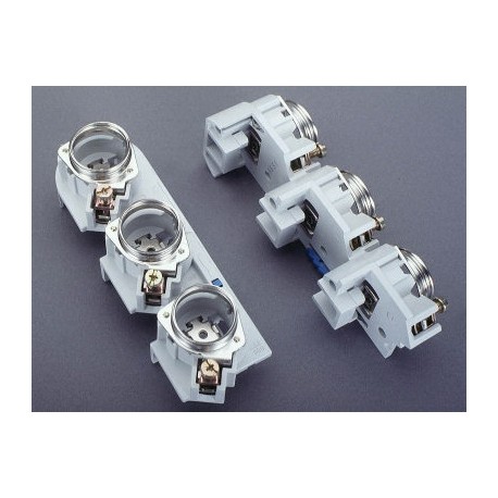 31442 WÖHNER D Sicherungssockel auf Stangen, 60mm System, 5/10mm bar