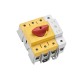 33041 WÖHNER Capus Panel, 160A, 3p+N, 50-70mm2 flange terminal, levier rouge/jaune, SD3-4