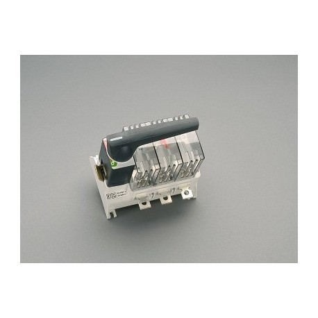 33337 WÖHNER Fuse-loaded cutting switch, 3p, NH00, 160A, board mount, gray lever