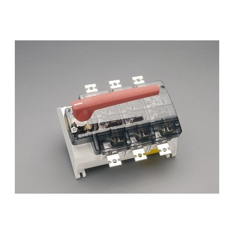 33356 WÖHNER Capus, déconnecteur de coupe d’essai, vis M10, levier rouge, 400A, monture de planche