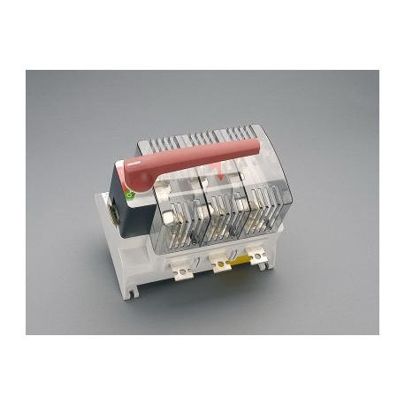 33361 WÖHNER Capus, disconnector, 3p, with fuses, M10 screw, red lever, size 2, 400A, board mount