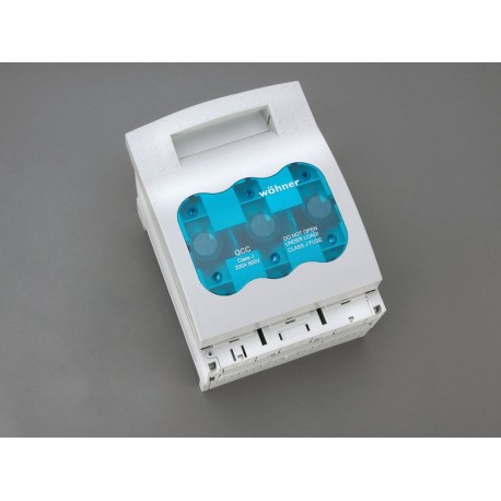 33403 WÖHNER Class J fuse holder, 200A, (41x146) for 60Classic system, flange terminal, up/down connection
