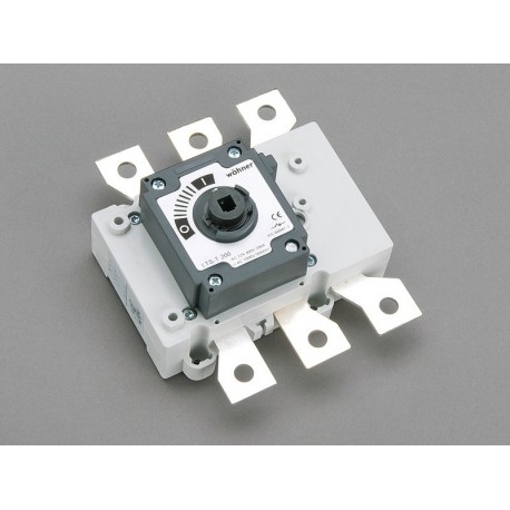 33428 WÖHNER Panneau CAPUS, commutateur de coupe de charge 3P sans levier, 200A, vis M10