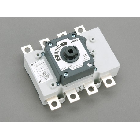 33441 WÖHNER CAPUS Panel, 3P+N load cut switch without lever, 125A, M8 screw