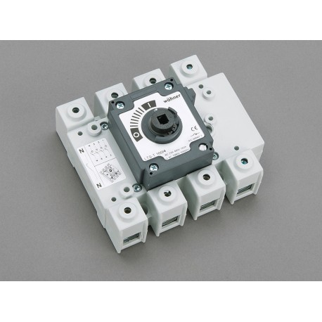 33442 WÖHNER CAPUS Panel, 3P+N Lastschnittschalter ohne Hebel, 160A, Flansch 95 mm2