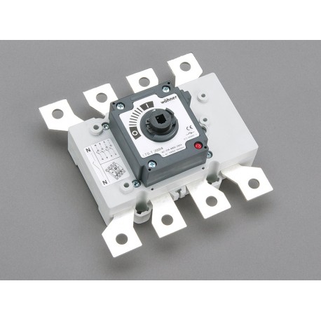 33444 WÖHNER CAPUS Panel, 3P+N Lastschnittschalter ohne Hebel, 200A, M10 Schraube