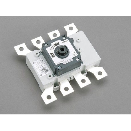 33445 WÖHNER CAPUS Panel, 3P+N load cut switch without lever, 250A, M10 screw