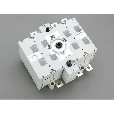 33460 WÖHNER Panneau CAPUS, commutateur de coupe de charge 3P sans levier, 400A, vis M10