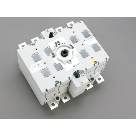 33467 WÖHNER CAPUS Panel, 3P+N Lastschnittschalter ohne Hebel, 250A, M10 Schraube
