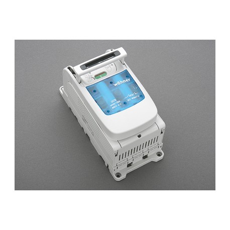 33502 WÖHNER QUADRON Panel, Lastschnittschalter, NH00, 3p, 125A, Flansch, Boardhalterung