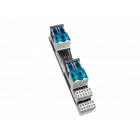 33778 WÖHNER QUADRON 185Power, CrossBoard Basic System Adapter mit 4xNH 000, 3p Sicherungstrennschalter, Ans..