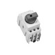 33812 WÖHNER Capus SD Panel, 25A, 3p Switch-Seiter, 1.5-16mm2 Flanschklemme, Schwarzer Hebel