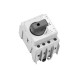 33813 WÖHNER Capus SD Panel, 25A Switch-Seiter, 3p+N, 1.5-16mm2 Flange Terminal, Black Lever