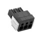 36916 WÖHNER OMUS Power Output Connector, 41A 3 Poles, Spring Connection for 0.2 to 6mm2 Cable