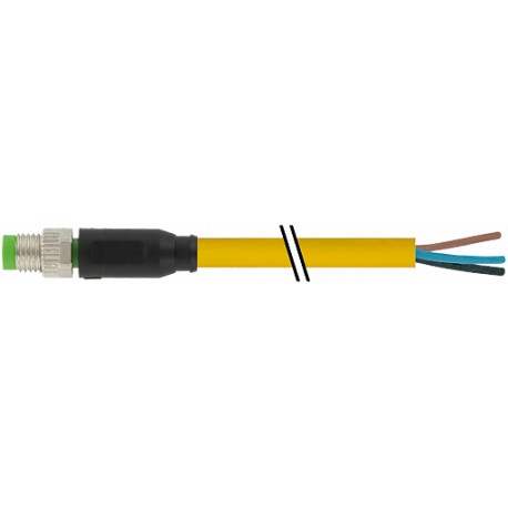 7000-08001-0200200 MURRELEKTRONIK M8 macho 0° con cable PUR 3x0.25 amarillo UL/CSA 2m