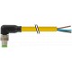 7000-08021-0100150 MURRELEKTRONIK M8 male 90° with cable PVC 3x0.25 yellow UL/CSA 1,5m