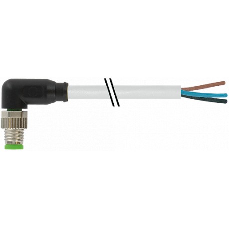 7000-08021-2200500 MURRELEKTRONIK M8 macho 90° com cabo PUR 3x0.25 cinza UL/CSA 5m