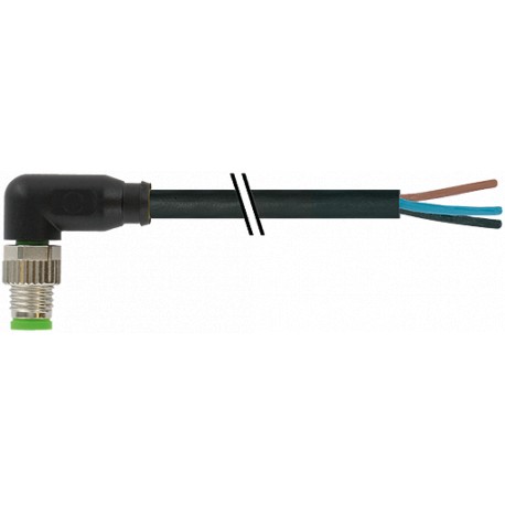 7000-08021-6202000 MURRELEKTRONIK M8 macho 90° con cable PUR 3x0.25 negro UL/CSA 20m