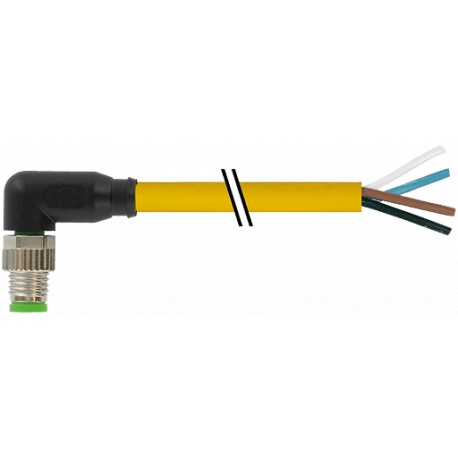 7000-08031-0110200 MURRELEKTRONIK M8 macho 90° con cable PVC 4x0.25 amarillo UL/CSA 2m