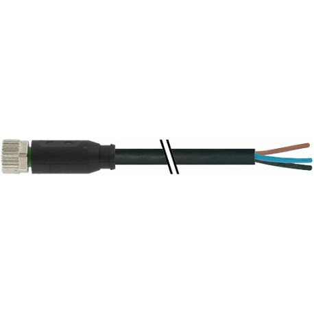 7000-08041-6202000 MURRELEKTRONIK M8 hembra 0° con cable PUR 3x0.25 negro UL/CSA 20m