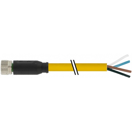 7000-08061-0110200 MURRELEKTRONIK M8 hembra 0° con cable PVC 4x0.25 amarillo UL/CSA 2m