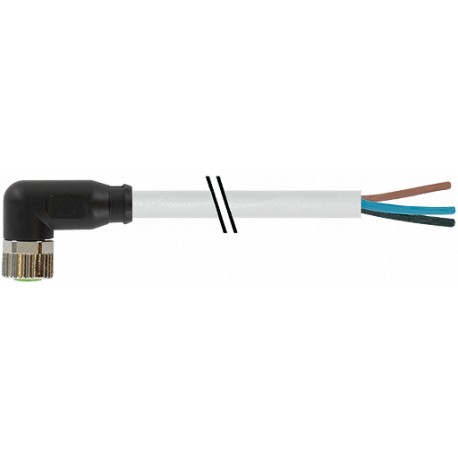 7000-08081-2102000 MURRELEKTRONIK M8 female 90° A-cod. with cablePVC 3x0.25 gy UL/CSA 20m