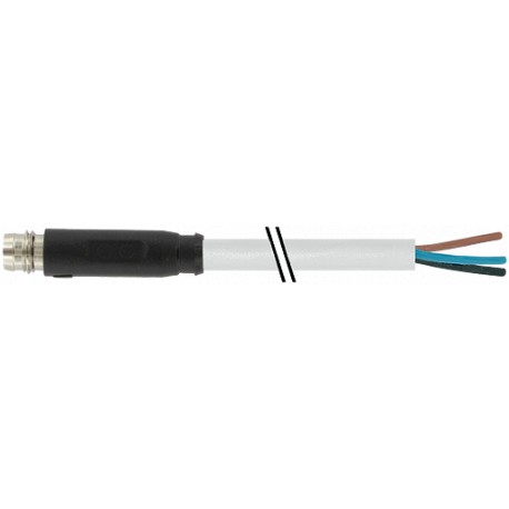 7000-08161-2200700 MURRELEKTRONIK M8 macho 0° snap-in com cabo PUR 3x0.25 cinza, 7m