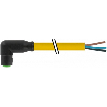 7000-08241-0501000 MURRELEKTRONIK M8 female 90° snap-in with cable PUR 3x0.25 yellow UL/CSA + robot + drag c..