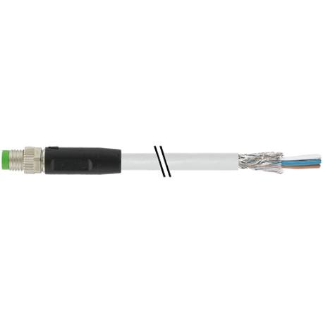 7000-08701-2000300 MURRELEKTRONIK M8 macho 0° com cabo PVC 3X0.34 blindado cinza, UL,CSA 3m